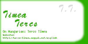 timea tercs business card